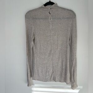Babaton Long Sleeve. Button up. Light gray. Aritzia.